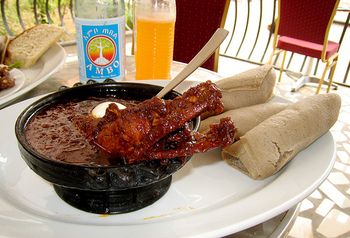 Doro wot with injera